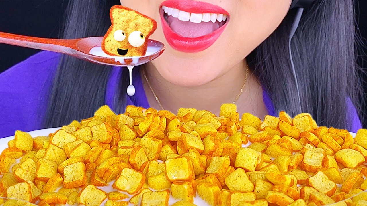 ASMR FRENCH TOAST CRUNCH CEREAL *MY FAVORITE CEREAL* Crunchy Eating Sounds (Mukbang) ASMR Phan