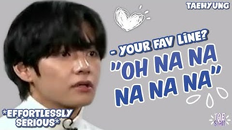 Taehyung *Effortlessly* Saying the Funniest Things with a Straight Face