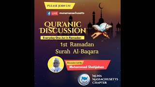 Qur'anic Discussion 2021. 1st Ramadan 1442 - Discussion by Mawlana Muhammad Shajahan
