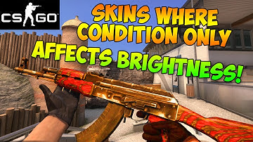 CS GO - Gun Skins Where Condition Only Affects Brightness! (CSGO Skin Wear Guide)