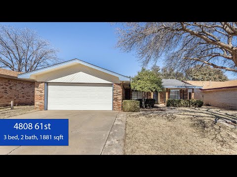 4808 61st St, Lubbock, TX home video tour
