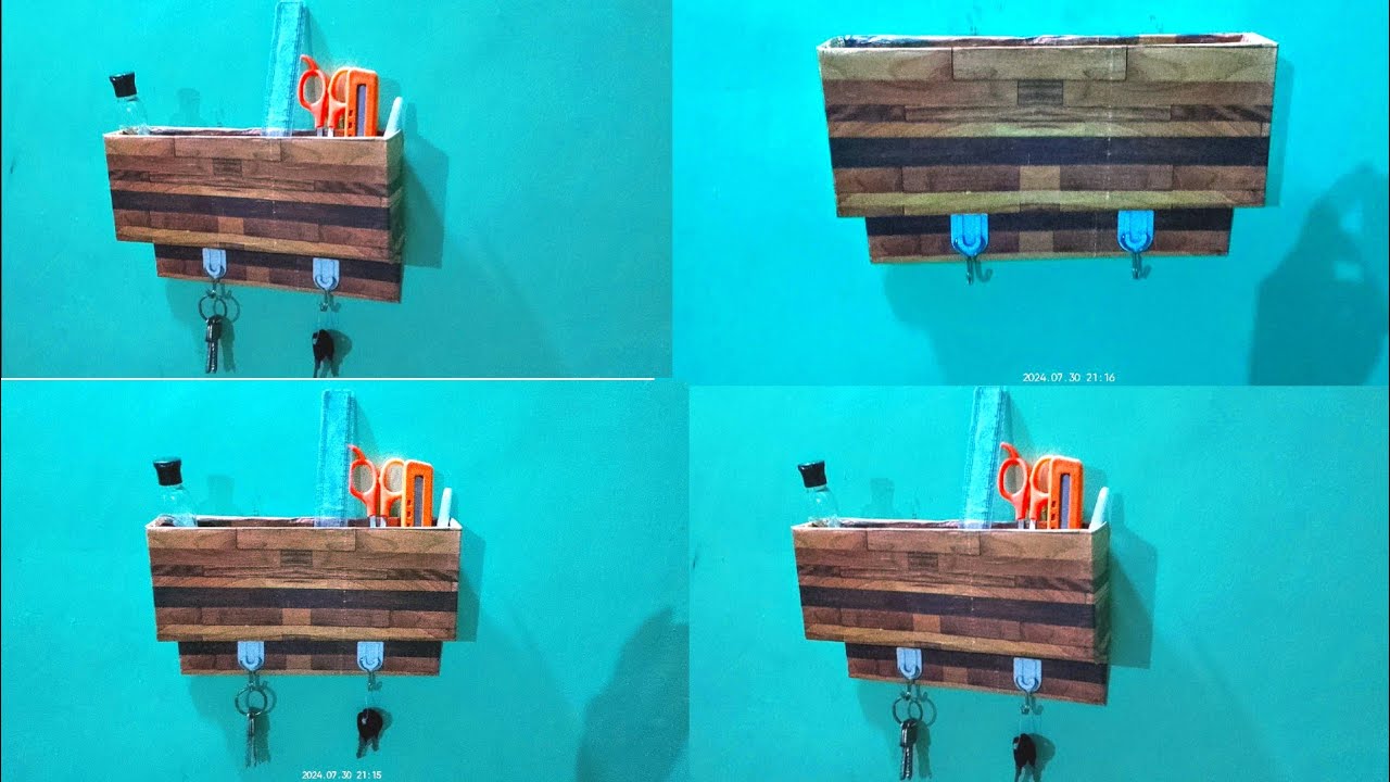 Diy Wall hanging organiser | How to make wall organiser using cardboard  