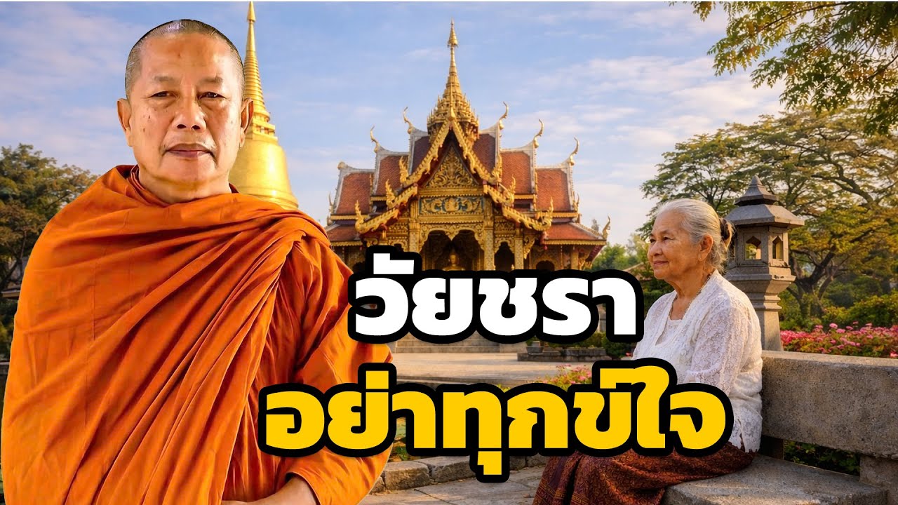 แก่ชราอยู่อย่างไรให้ใจไม่ทุกข์  ธรรมะคลายทุกข์ พระมหาบุญช่วย ปัญญาวชิโร 1