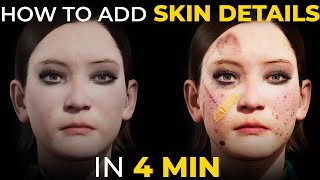 Human Skin Texturing Details in 4 min