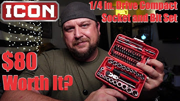 ICON 52 Piece 1/4 in. Drive Compact Socket and Bit Set