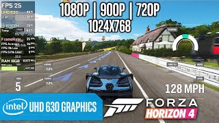 Intel UHD 630 | Forza Horizon 4 - 1080p, 900p, 720p, 1024x768 Intel UHD 630 | Forza Horizon 4 - 1080p, 900p, 720p, 1024x768