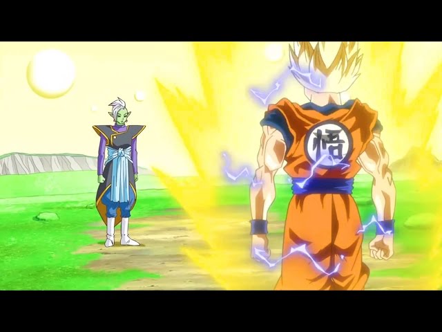 DBS Goku fights Zamasu for the first time [Eng Sub HD] class=