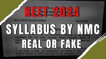 NEET 2024 syllabus NMC notice real or fake
