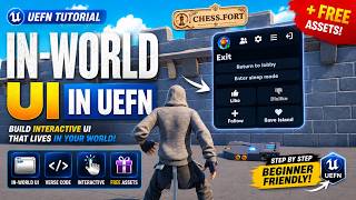 How to Make In-World UI in UEFN (FREE Assets + Verse)