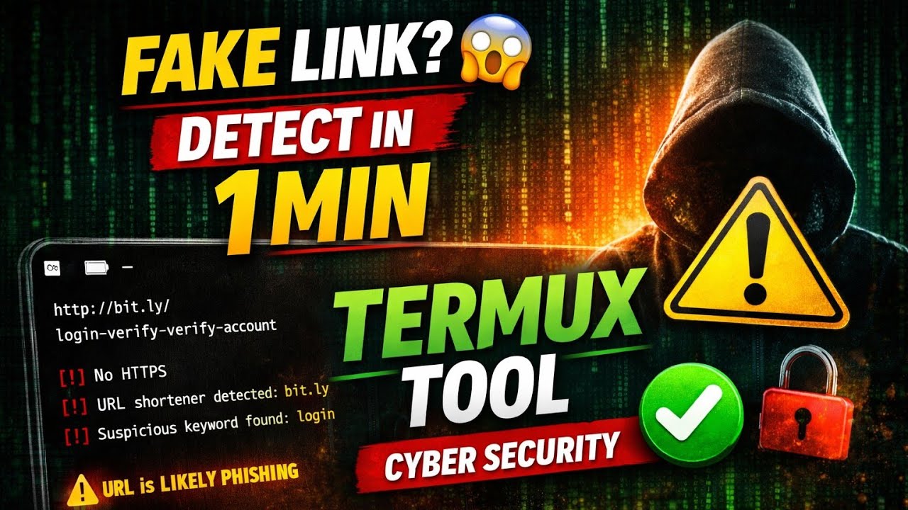 Phishing URL Detector in Termux | Python Tool | Hindi Tutorial