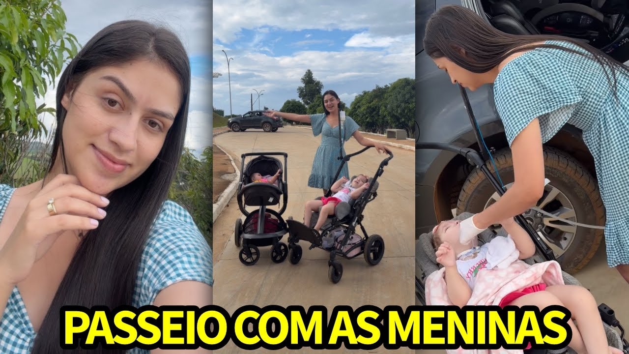 ANA VITÓRIA FAZ PASSEIO PELA RUA COM AS MENINAS E TRÁS NOVIDADE 