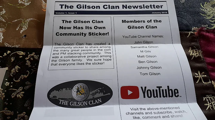 Mail from Samantha Gilson from the Gilson Clan