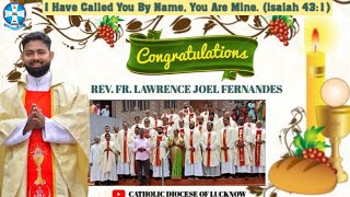 Rev. Fr. Lawrence Joel Fernandes New Priest Catholic Diocese Of Lucknow Hearty Congratulations