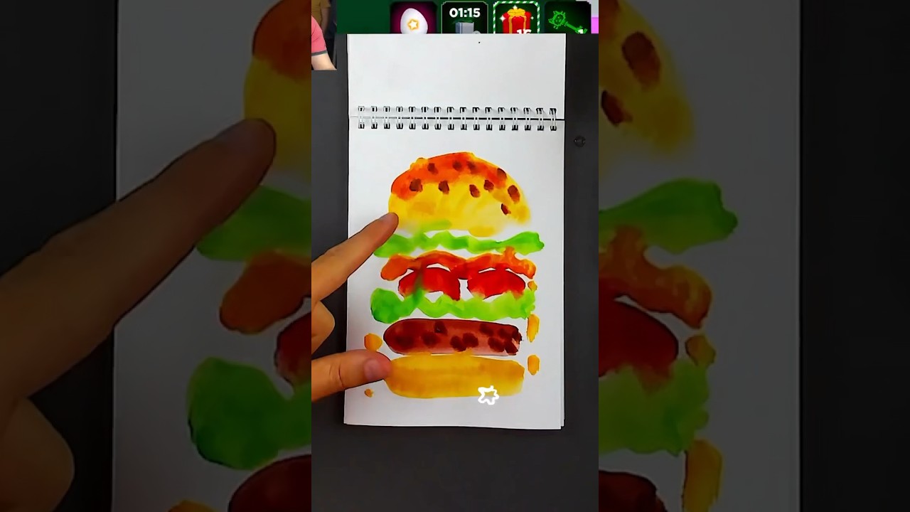 Рисуем самый вкусный на свете Бургер 