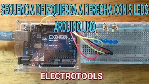 3# SECUENCIA DE IZQUIERDA A DERECHA CON 5 LEDS ARDUINO UNO