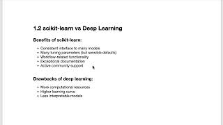 scikit-learn vs Deep Learning