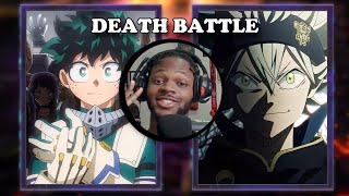 Deku VS Asta (My Hero Academia VS Black Clover) | DEATH BATTLE! REACTION!!!