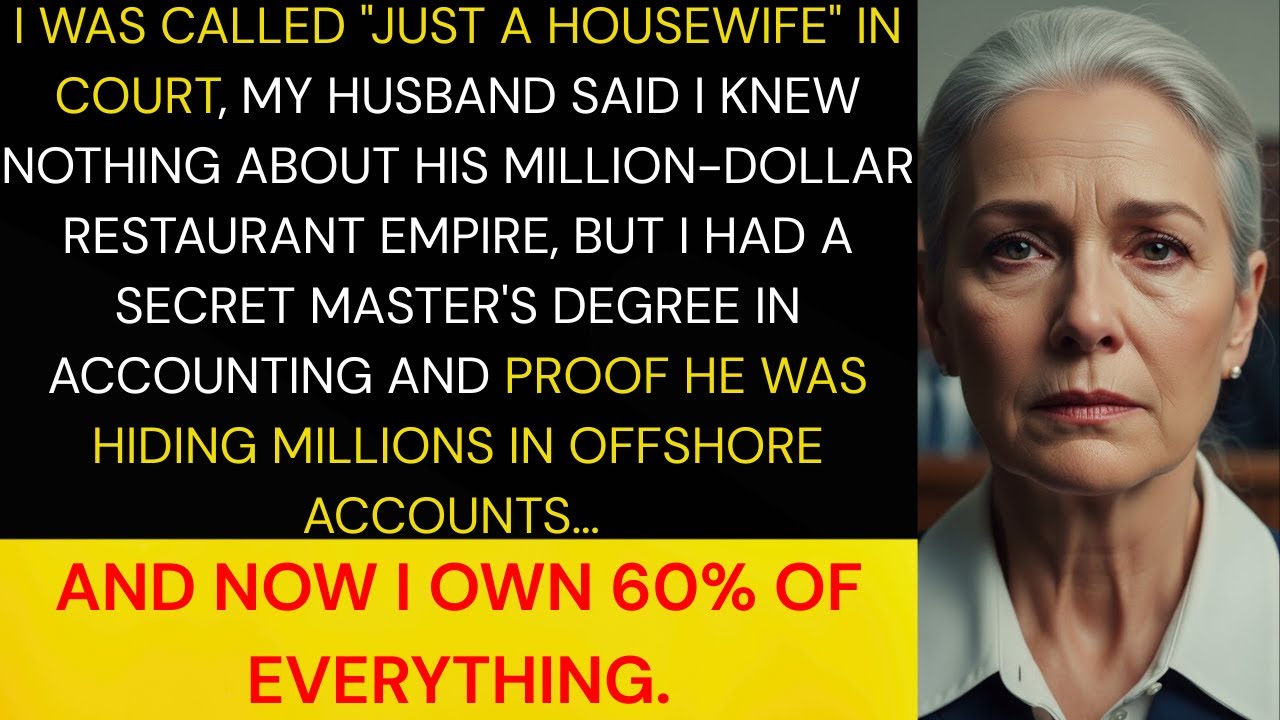 In court, my husband said “She’s just a housewife” — so the judge handed me the company papers