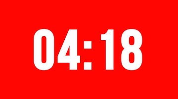 4 Minute 18 Second Timer With Alarm Without Music
