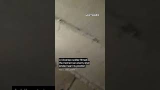Ukrainian Soldier Filmed the Moment an Enemy Shell Landed Near His Position #warinukraine
