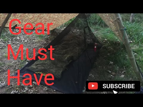 Gear Must Have. Bug Net with ground mat and zip. Tarp camping addition. best tarp. bushcraft skills.
