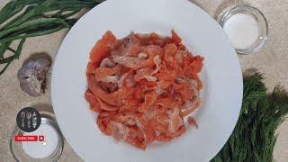 Соленое мясо красной рыбы. Легко и доступно! Больше не покупаю соленую семгу, а делаю сама