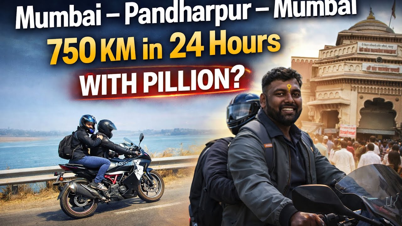 Mumbai -Pandharpur- Mumbai 1 Day Return Ride | 750+ KM Sport Bike Challenge with Pillion