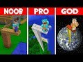 Minecraft NOOB vs PRO vs GOD : WHAT HAPPENS IF NOOB JUMPS OFF FROM GIANT BLOCK TOWER? (Animation)
