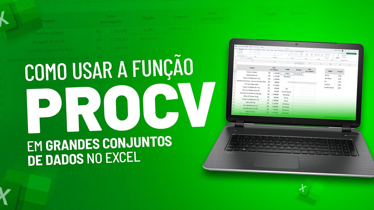Como Usar a Função PROCV em Grandes Conjuntos de DADOS no Excel [Em ...