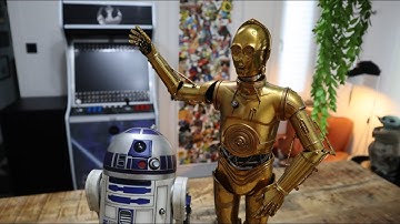 Sideshow C-3PO And R2D2 Premium Format Statue Close Look. Please like and subscribe for more!