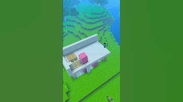 Minecraft Moder Pink House Tutorial #shorts #minecraft