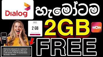 Dialog Free Data | Dialog 2GB Free Data | Free Data Dialog |  Dialog 2GB Free 2023 | Free data 2023