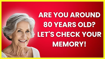 Prove That Your Memory Is Still Working Good! | A 20/30 Score Is GREAT!