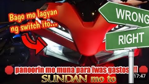 PAANO ANG TAMANG PAG LALAGAY NG HEADLIGHT SWITCH SA HONDA CLICK!!