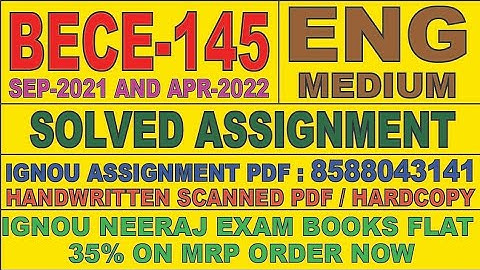 BECE-145 ENGLISH MEDIUM SOLVED ASSIGNMENT 2021-22 | FOR PDF WHATSAPP ON 8588043141