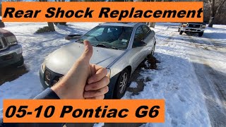 How to Change Rear Shocks Pontiac G6 05 06 07 08 09 10 2005 2006 2007 2008 2009 2010