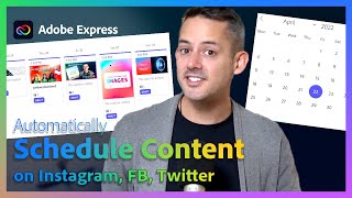 How to Use Adobe Express Content Scheduler to Post on Social Media | Adobe Express screenshot 3