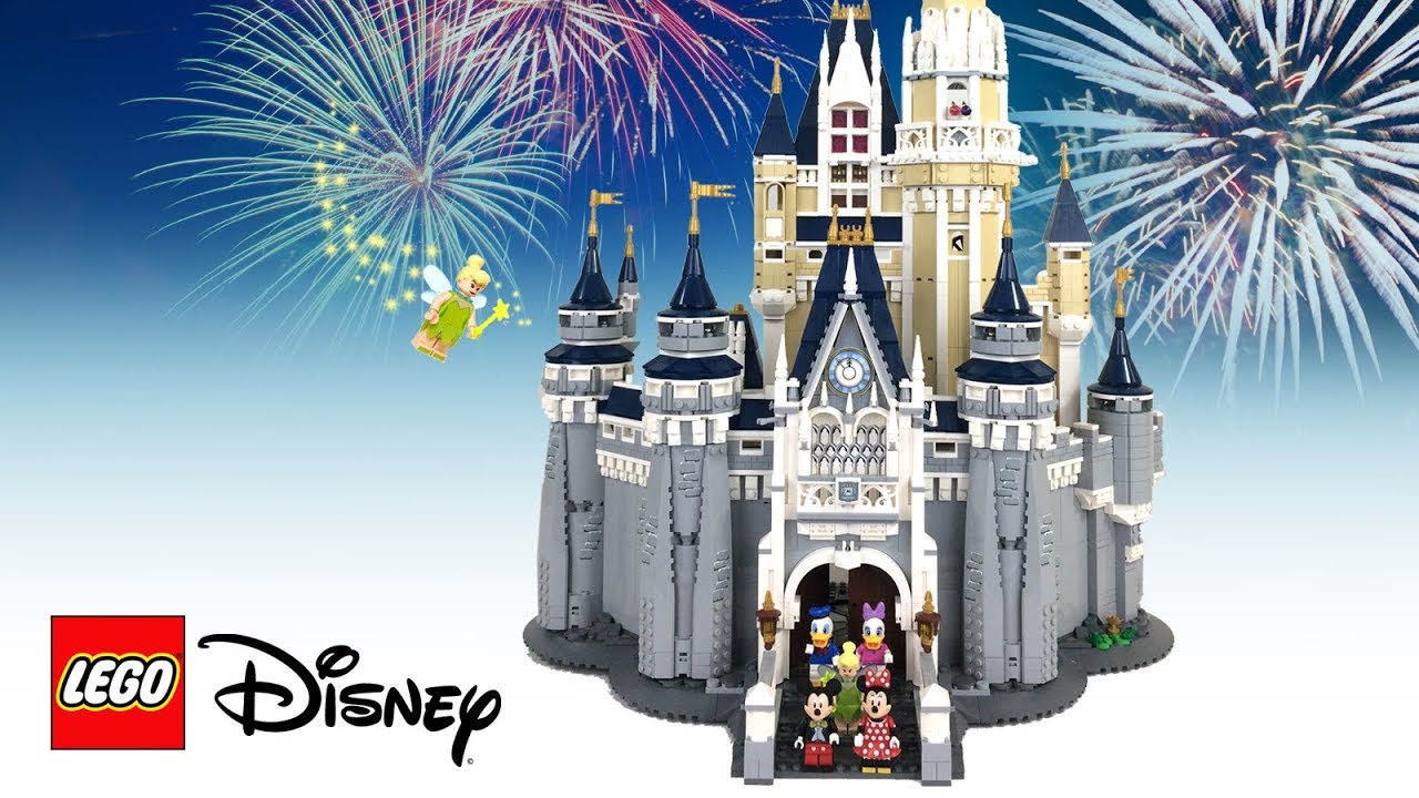 lego disney castle fireworks