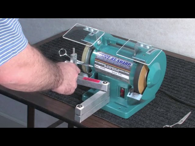 Demonstrating the Twice As Sharp Scissors Sharpener - Video