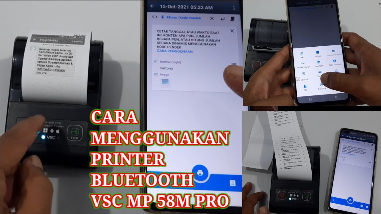 Cara Menggunakan Printer Bluetooth Mini VSC MP 58M Pro