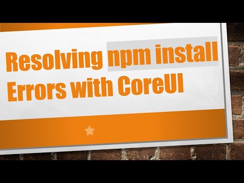 Resolving npm install
