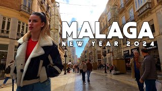 Malaga City Spain New Year in Beautiful City January 2024 Update Costa del Sol | Andalucía [4K]