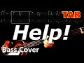 The Beatles bass TAB - Help! (Bass only cover)