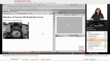 "Inserting Flash Files" | Dreamweaver CS6 with Educator.com