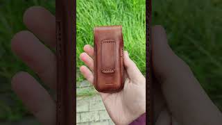 Leatherman sheath, genuine leather, made in usa.