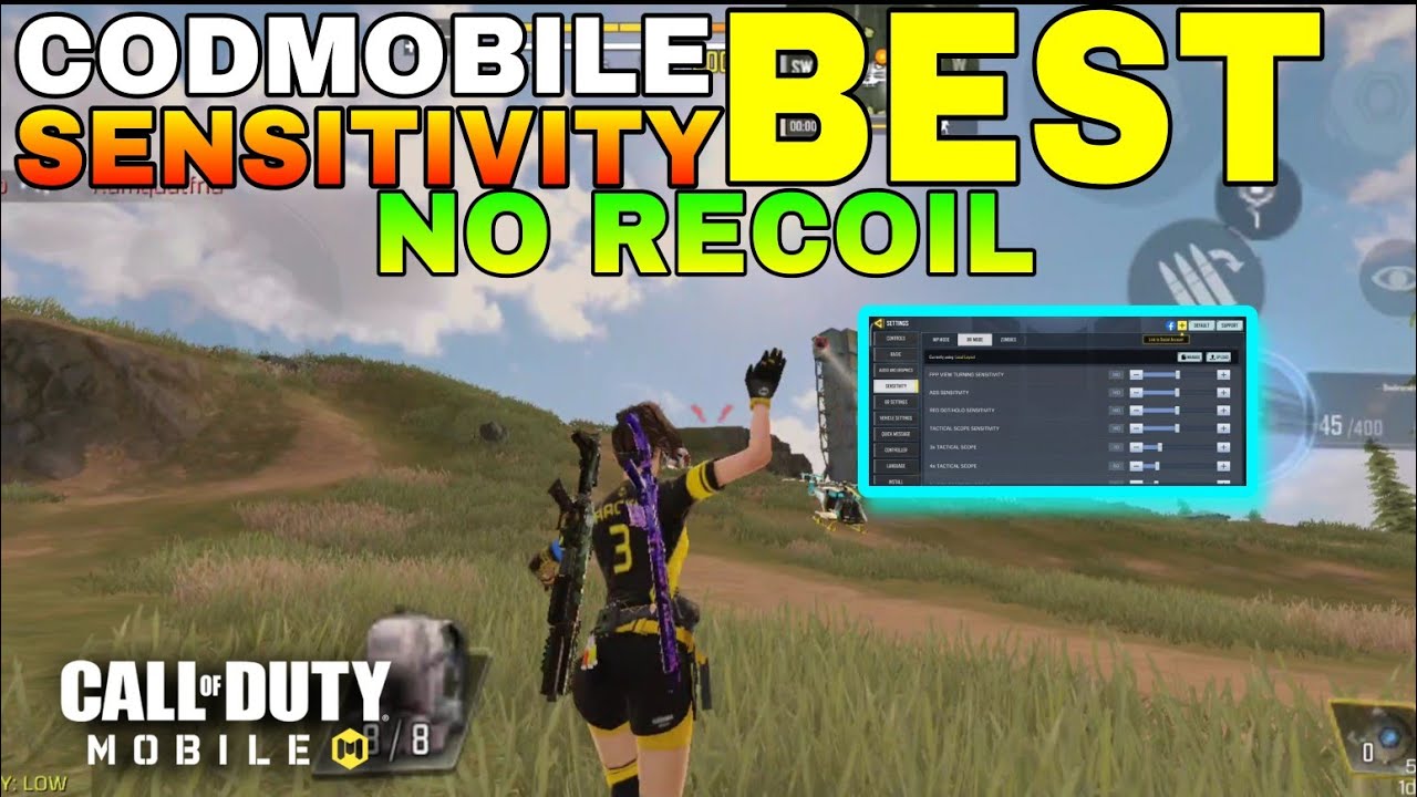 *No Recoil* Sensitivity Settings For Cod Mobile Battle Cod Mobile