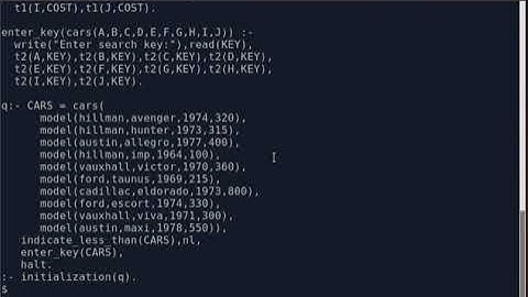 PROLOG Database Program (SWI-Prolog).