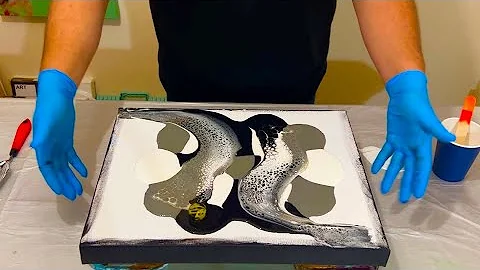 Puddle + Swipe + MARBLE ~ WOW! This new effect is a MUST see! ~ Acrylic Pouring