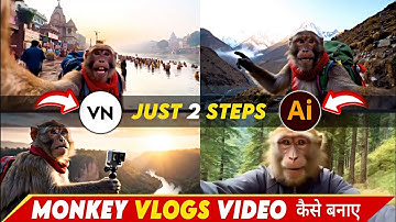 ai monkey vlogs video kaise banaye | how to make monkey vlog with ai | ai vlog video kaise banaye