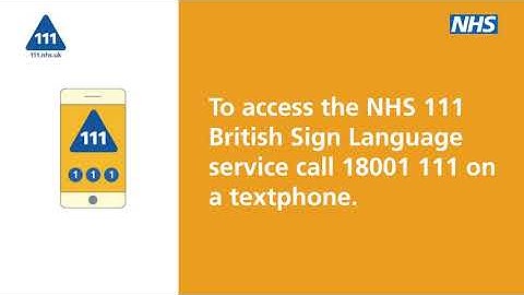 NHS 111 BSL